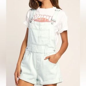 Free People We the Free Ziggy Denim Shortalls - size XS light wash
